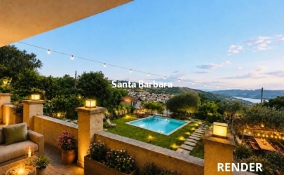 Maierato, Villa con vista sul Lago Angitola e sulla città di  Maierato.